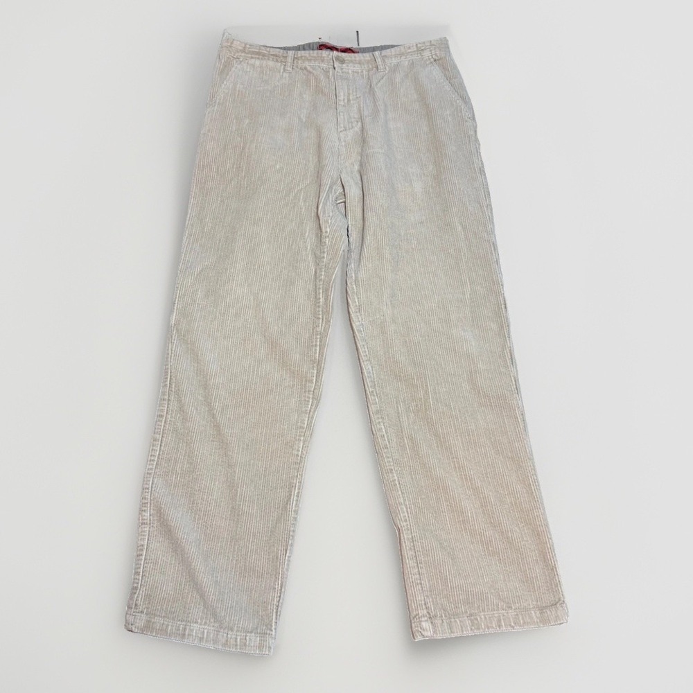 Woolrich Corduroy Pants Mens 35x31 Straight Leg Tan Beige Cotton Wide Wale